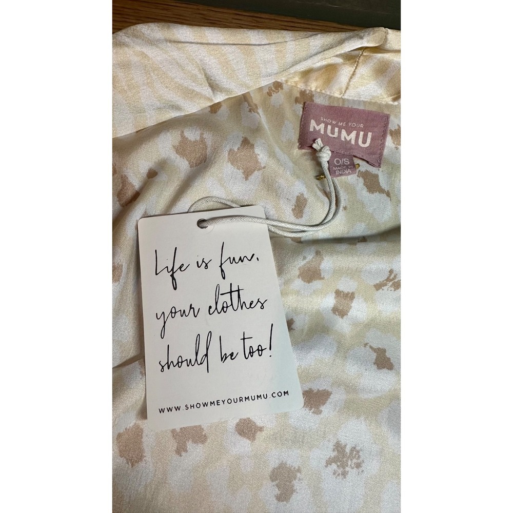 Show Me Your Mumu NWT Satin Robe OS Animal Print Lounge Duster - Picture 8 of 14